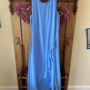 Elegant Blue Sleeveless Dress